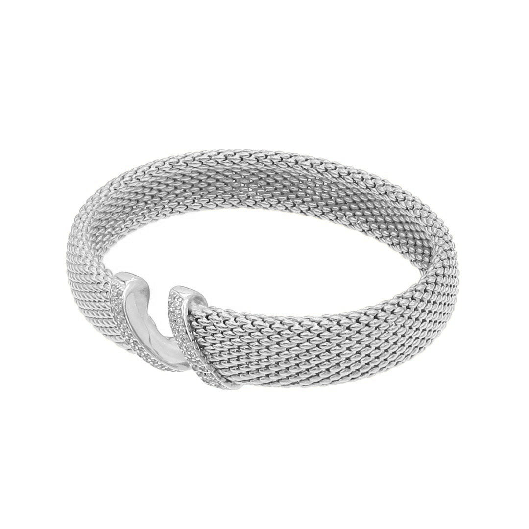 Sterling silver italian hot sale mesh bracelet