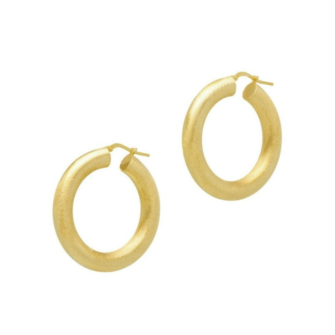 Matte Satin Hoop Earrings