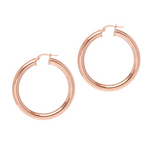 Rose Gold Chunky Hoop Earrings