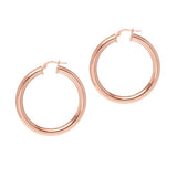 Chunky Bold Rose Gold Hoop Earrings